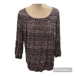 Women’s Daisy Fuentes Abstract Blouse Size Medium